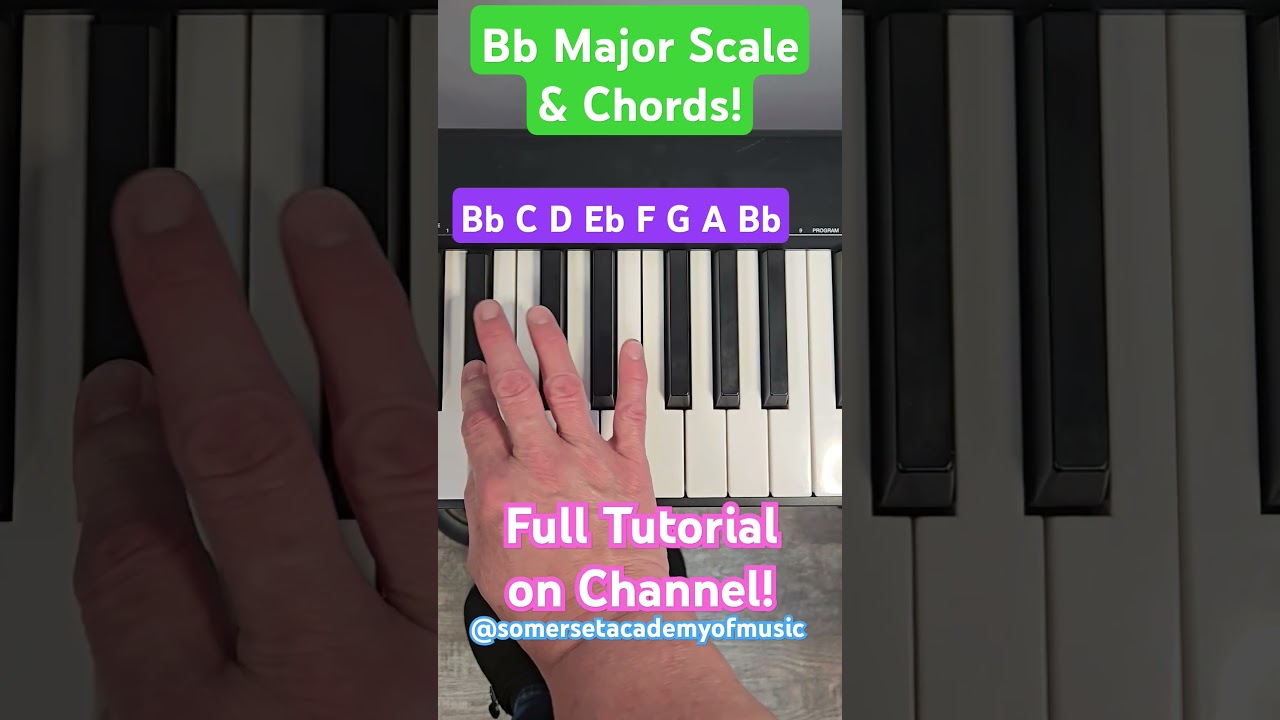 B flat Major Scale 🎹 #piano #pianotutorial #pianoscale
