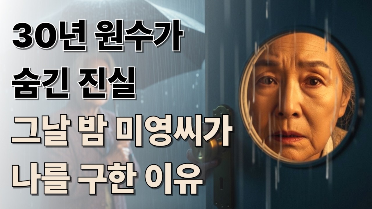 30년 원수가 숨긴 진실 그날 밤 미영씨가 나를 구한 이유