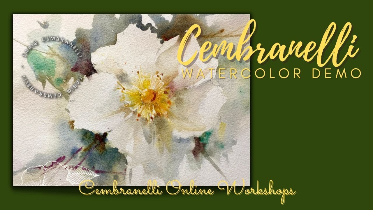 White Flower  - Watercolor/Aquarela - Demonstration