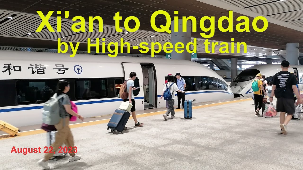 Train trip Xi'an to Qingdao China August 22, 2023