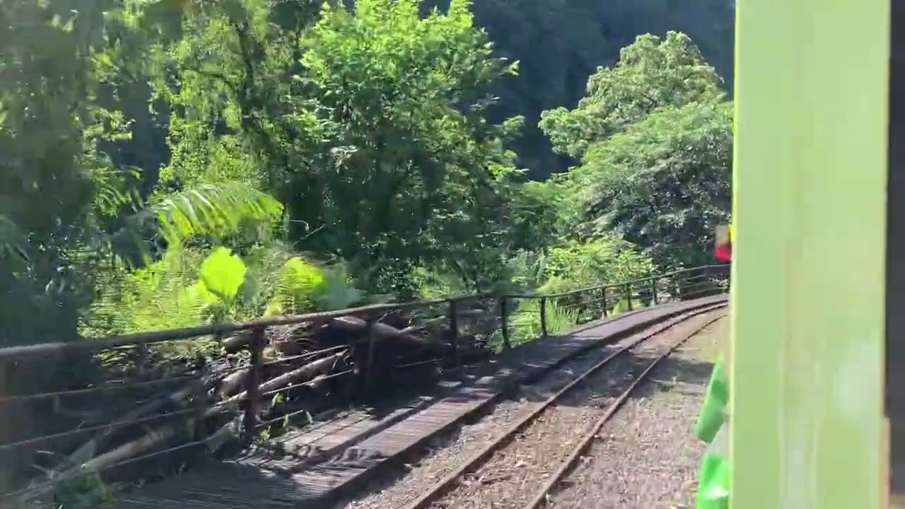 Wulai Log Cart / 烏來台車 on-ride POV to Waterfall station, Wulai District, New Taipei City, Taiwan