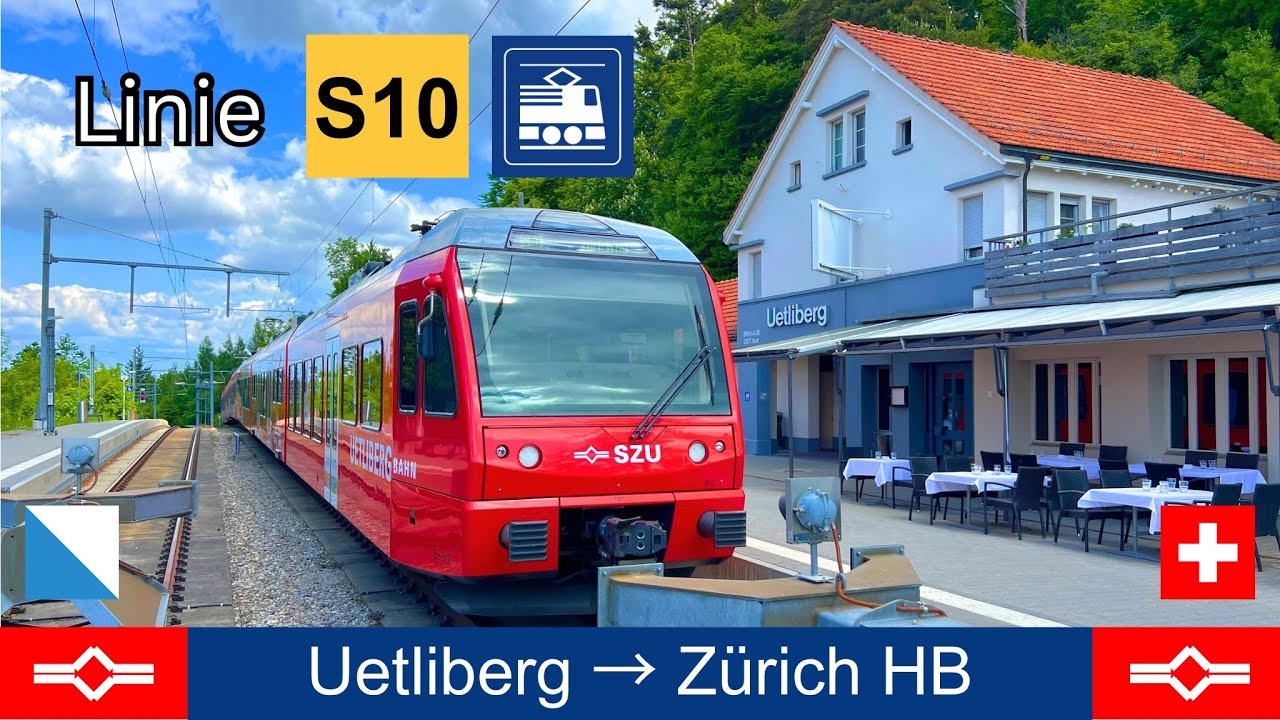 Mitfahrt S10 (SZU) Uetliberg → Zürich Hauptbahnhof [4K]