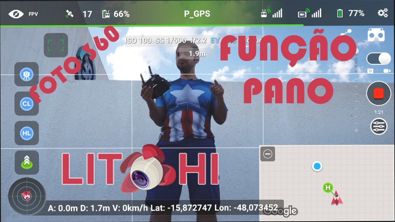 Litchi - Tutorial Função PANO - Foto 360