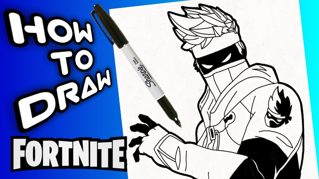 HOW TO DRAW NINJA SKIN | LEVEL MAX. | FORTNITE | FORTNITE DRAWINGS | como dibujar la skin ninja