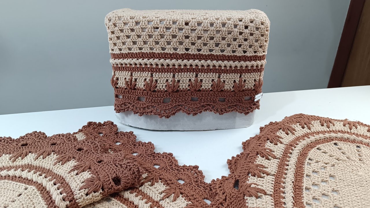 JOGO DE BANHEIRO FOLHA SIMPLES CAPA DA CAIXA ACOPLADA #crochet #crocheting #videoviral