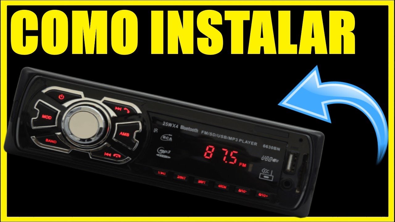 Como instalar Som Automotivo First Option 6630BN #ALANROD