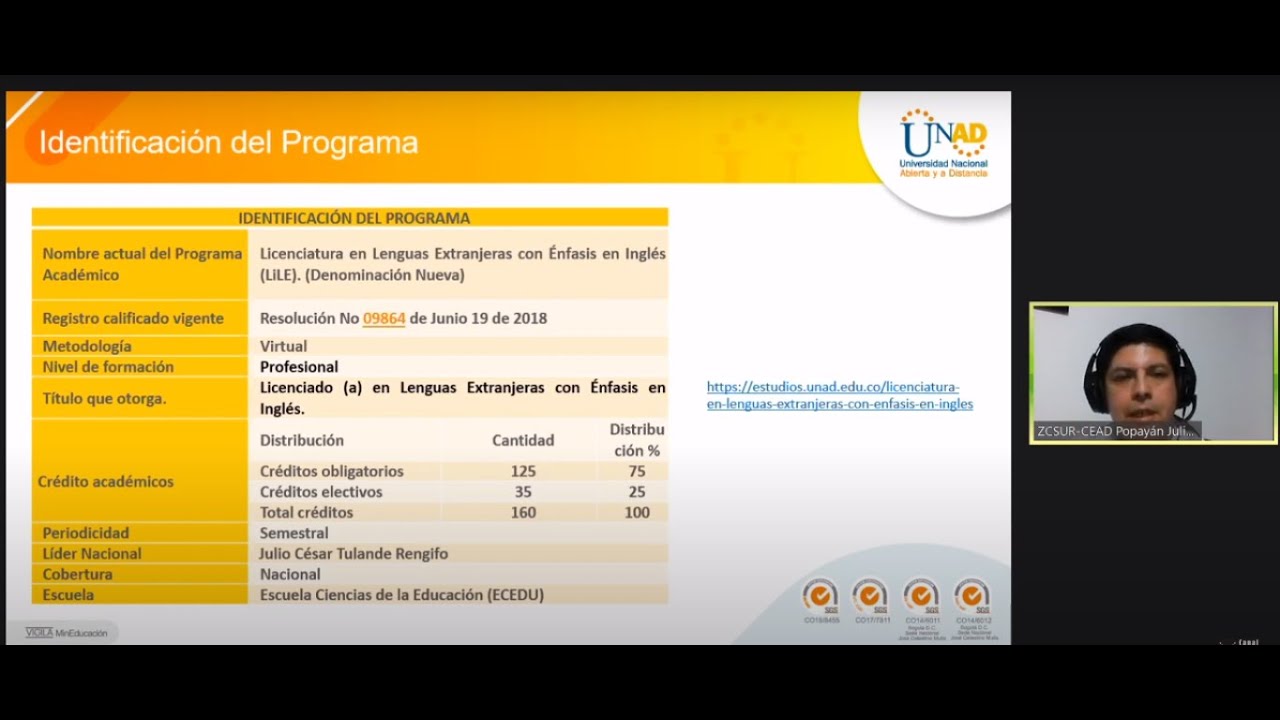 Estudiar Licenciatura en Lenguas Extranjeras con énfasis en Inglés- Charla Virtual UNAD.