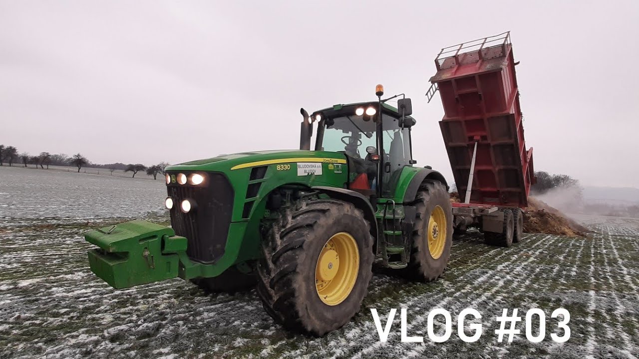 FarmVlog #03 - Další odvoz hnoje s John Deere 8330 a Annaburgerem 22.79🚜🚜