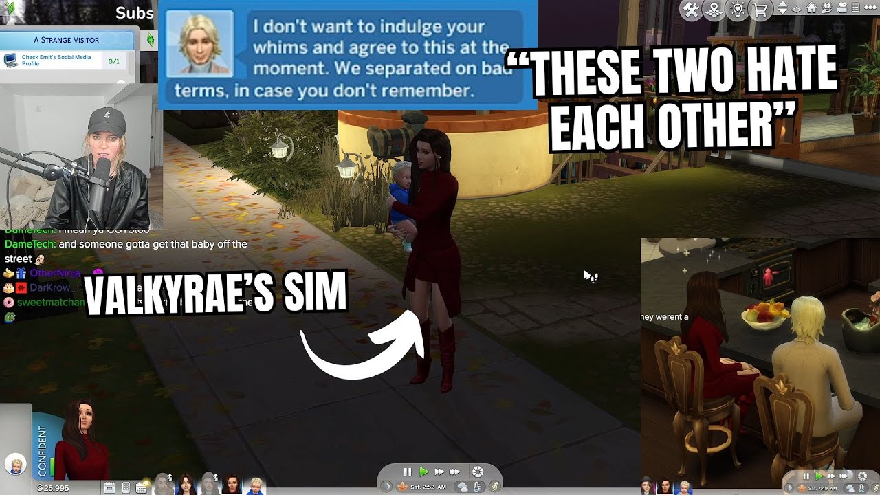Valkyrae and XQC's Sims FIGHT for the Custody of their Baby + Babysitter Fuslie