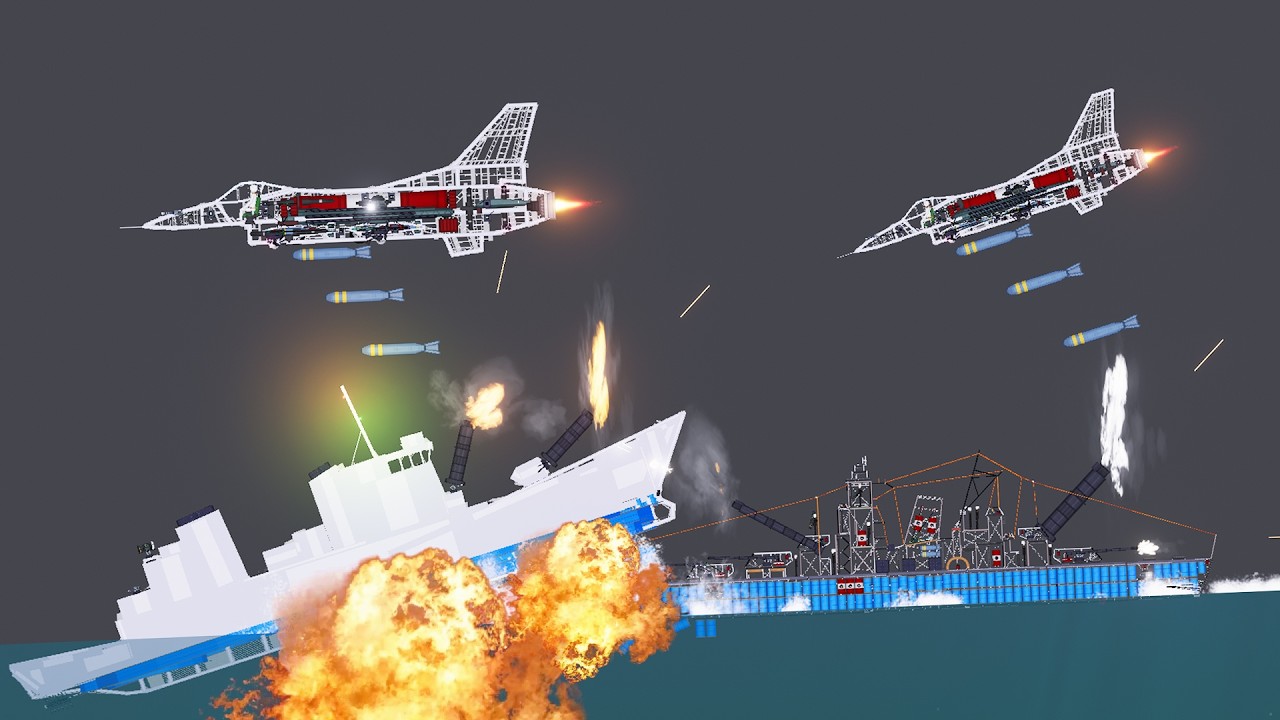 Warships ATTACKS in People Playground