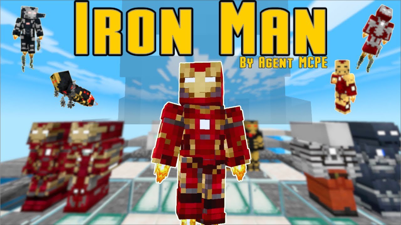 AgentO’s Iron Man addon! ADDS TONS of Iron Man suits! (Heroic Legacy) | Bedrock/MCPE 1.21+