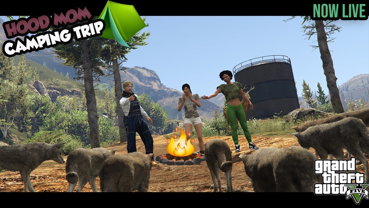GTA 5 Roleplay -  HOOD MOM CAMPING TRIP| GOLDEN MIAMI RP