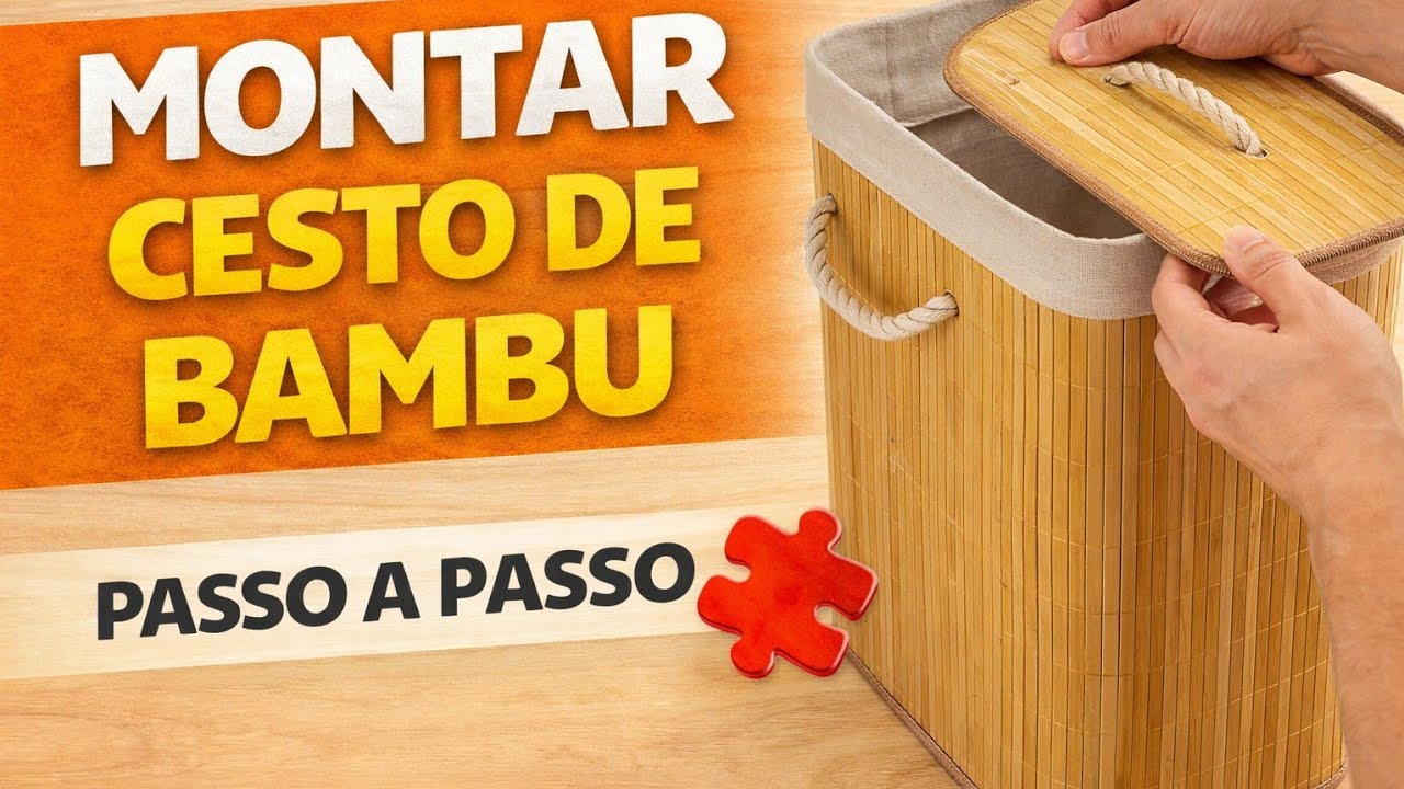 Como montar cesto de bambu passo a passo (bem fácil)...#shopee