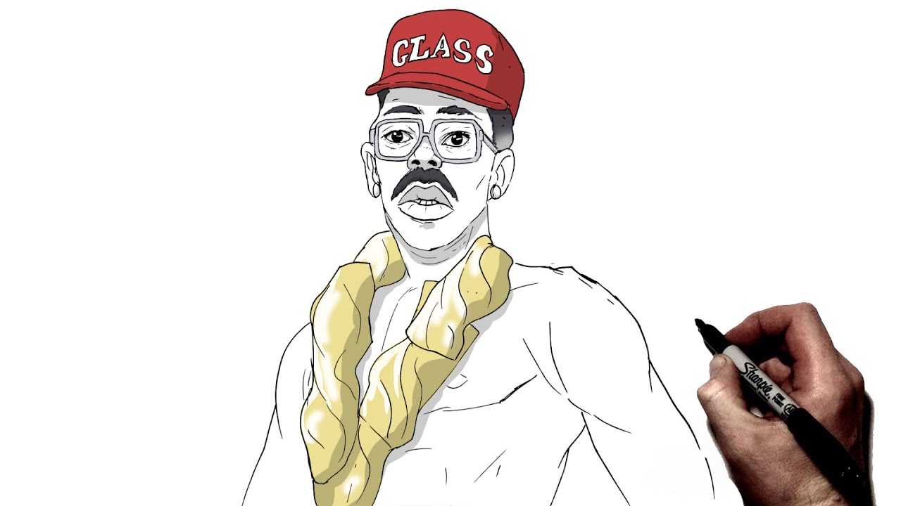 How To Draw Tyler The Creator | Step By Step | Don't Tap The Glass