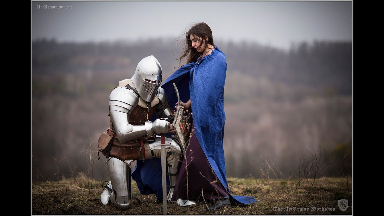 Armor set for battle. Medieval knight fight.