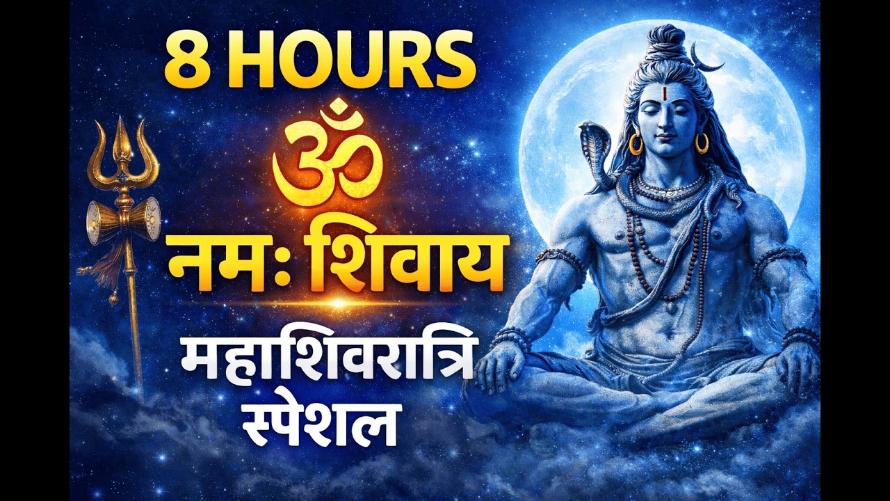 8 Hours Om Namah Shivay Chanting | Mahashivratri Special | Jaap 8 घंटे  “ॐ नमः शिवाय” नाम जप।