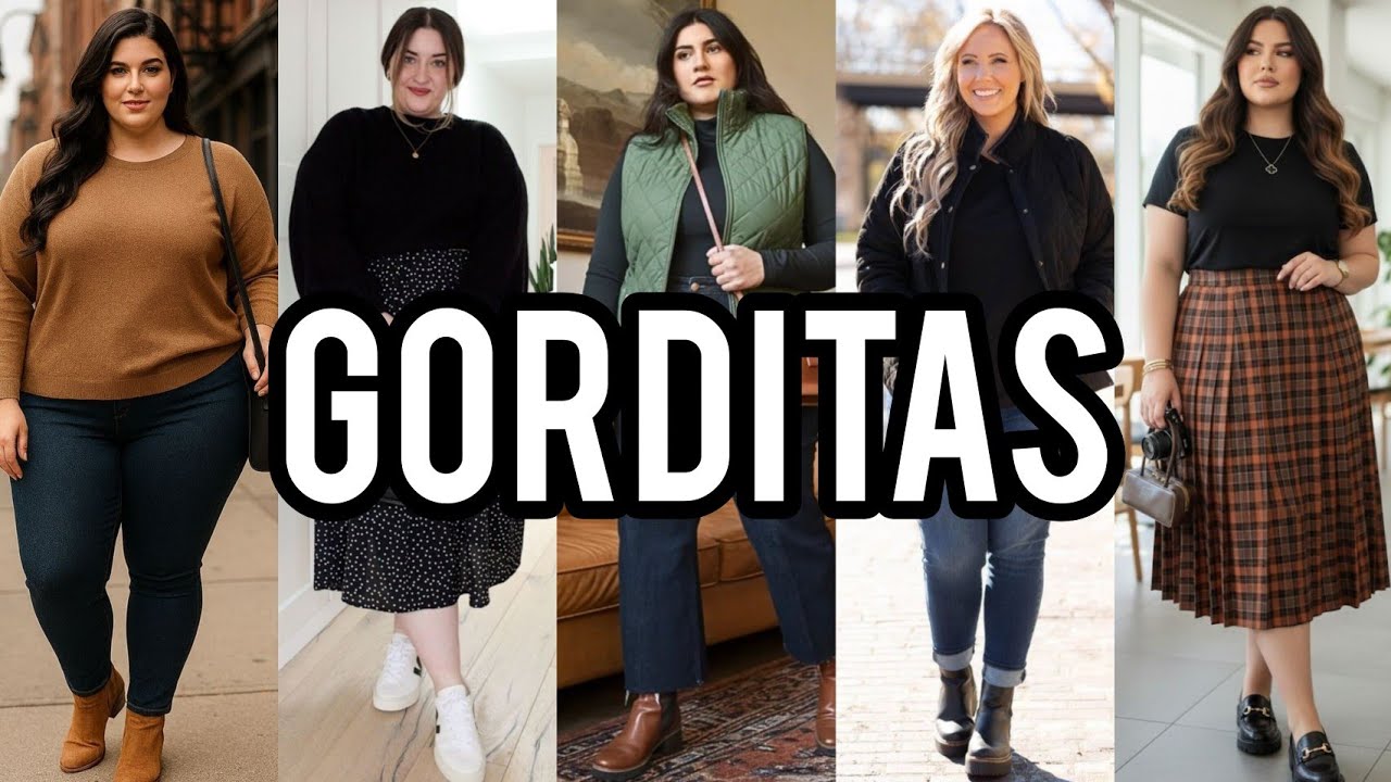 Moda 2026 GORDITAS outfits para vestir GORDITAS ¿ CÓMO vestir bien gorditas?