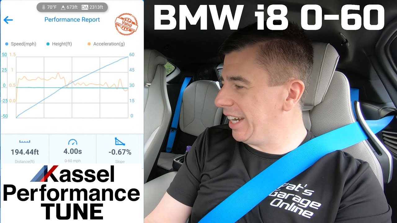 BMW i8 0 to 60 on the Kassel Performance Tune 358HP / 455ft-lbs