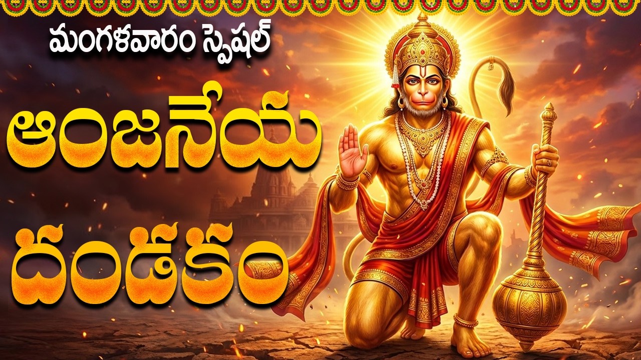 శ్రీ ఆంజనేయ దండకం వింటే మీకున్న సమస్యలన్నీ తొలగిపోతాయి | Hanuman Dandakam In Telugu