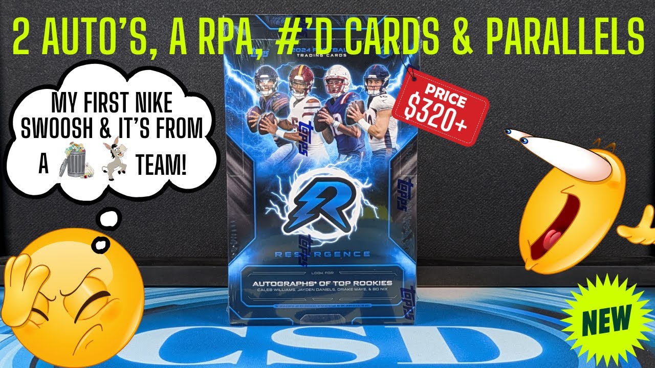 2024 Topps Resurgence Football Hobby Box Review.  Pulled my first Swoosh!