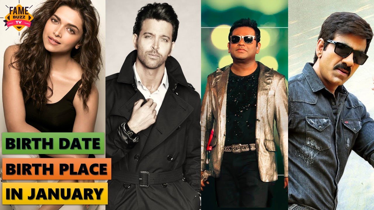 Indian Top 20 Celebrities Who Born in January | Birthdate | Birthplace |