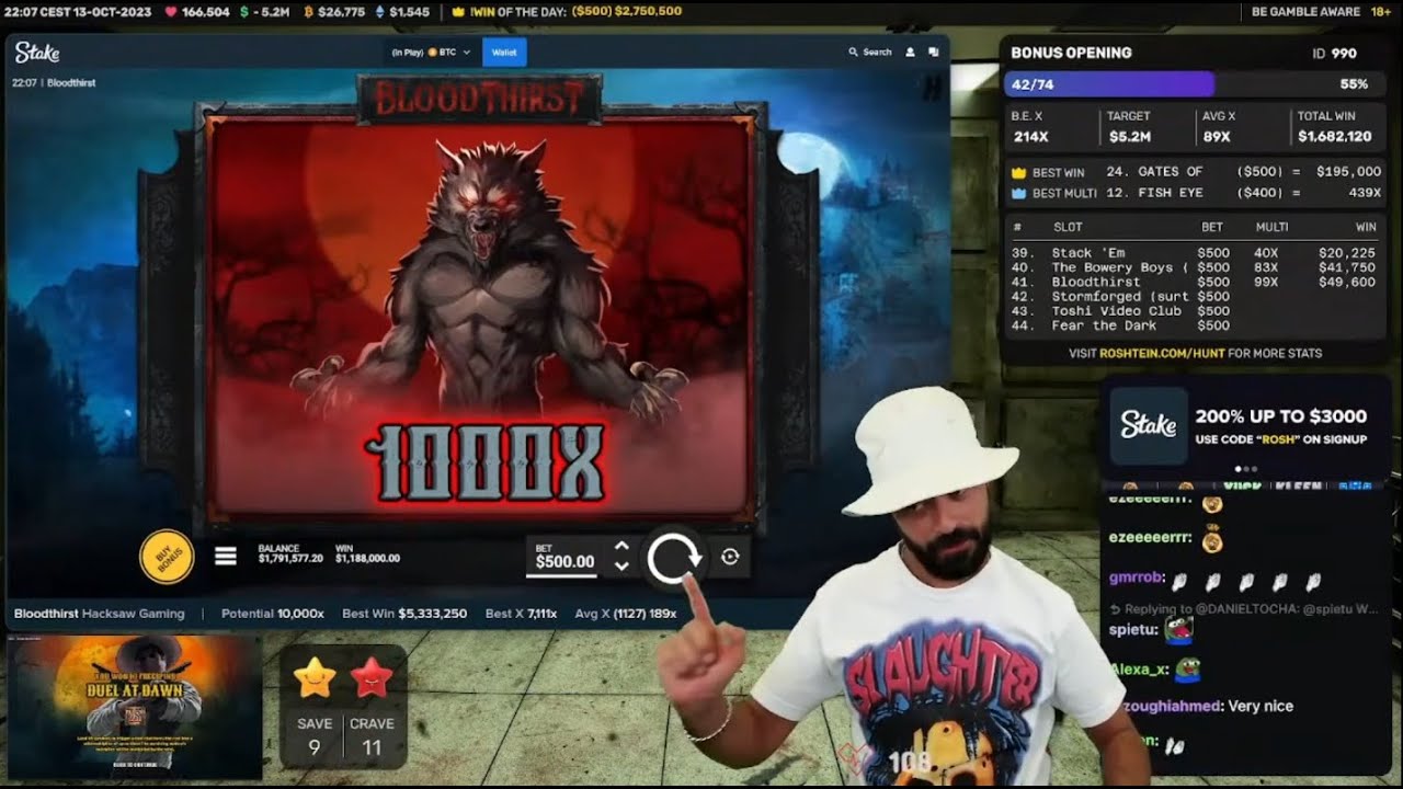 Roshtein's Bonus Opening 990 - Oct 13, 2023