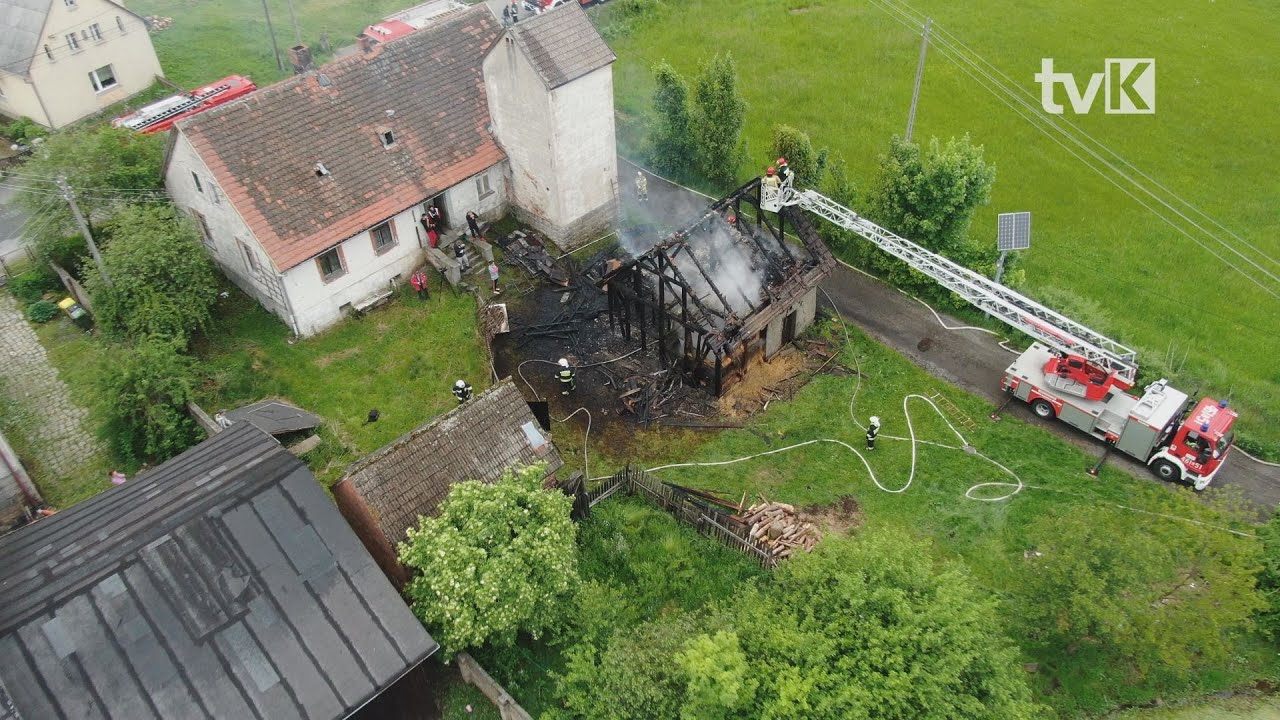 Pożar budynku gospodarczego w Złotnie