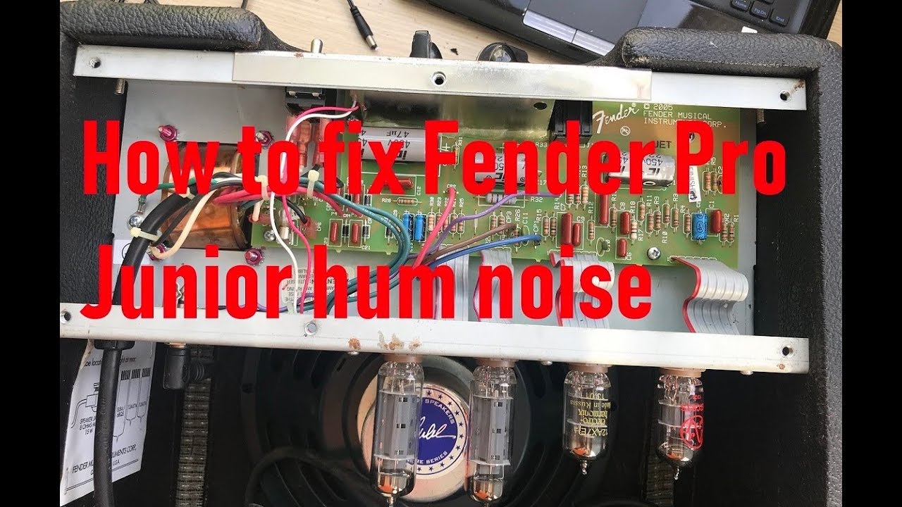How to fix Fender Pro Junior guitar amp hum noise by FriendlyMusician.com