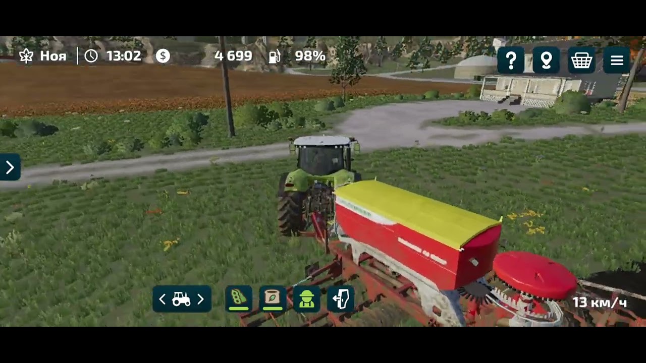 Farming simulator 23 Посевная соевых бобов поля 2 Серия #287 