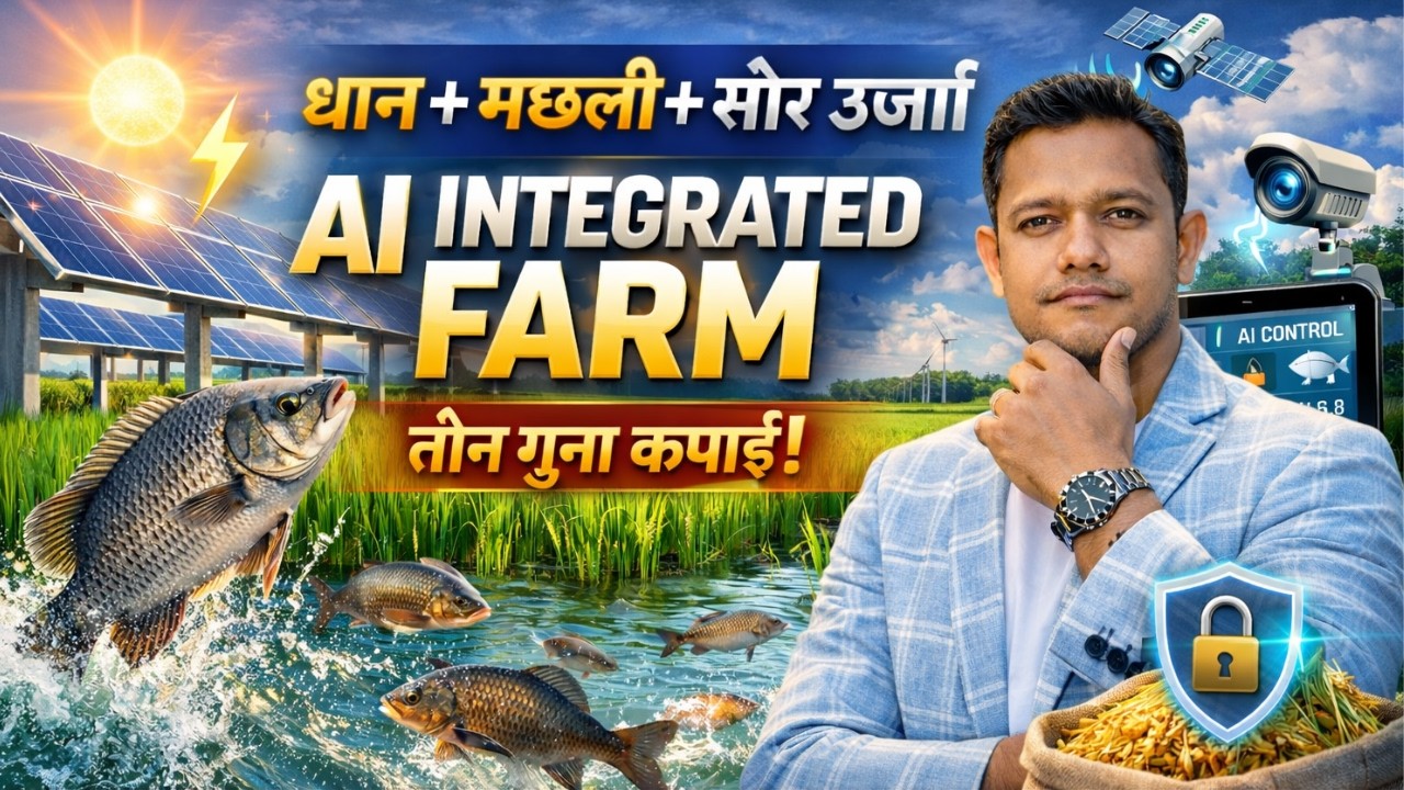 AI खेती किसानों को करोड़पति बना सकती है! Rice–Fish–Solar Farm
