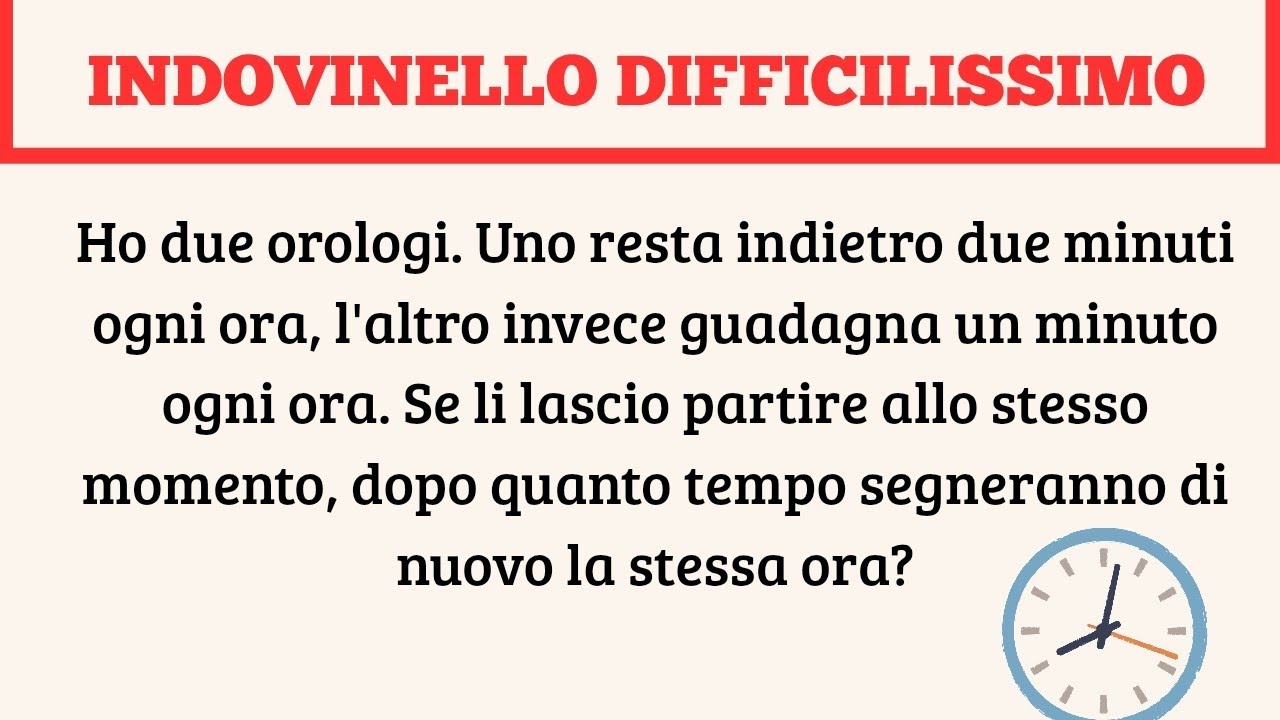 Indovinello Difficilissimo | Nessuno Riesce a Risolverlo