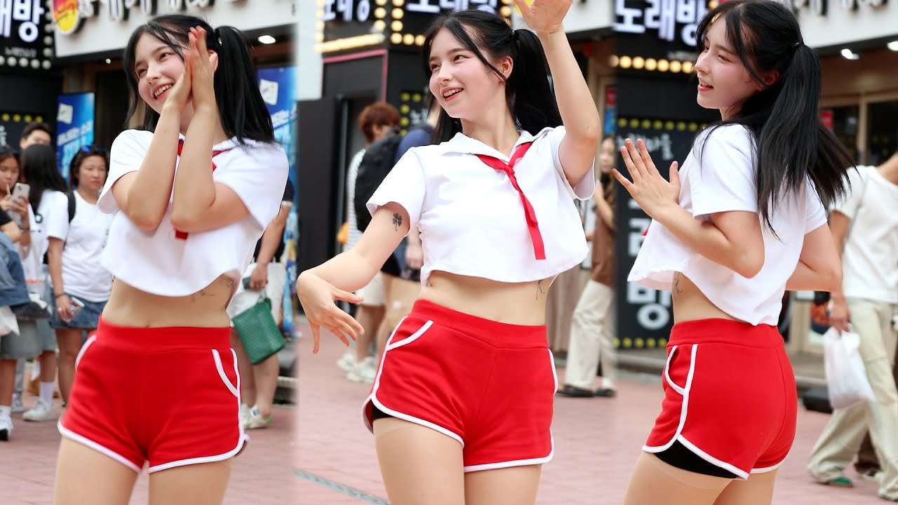 240810 댄스팀 리바이브 엑스(REVIVE X) 다현 [트와이스/오마이걸/블랙핑크] 3곡 Kpop Cover Dance @홍대 버스킹 2존 {직캠 fancam}