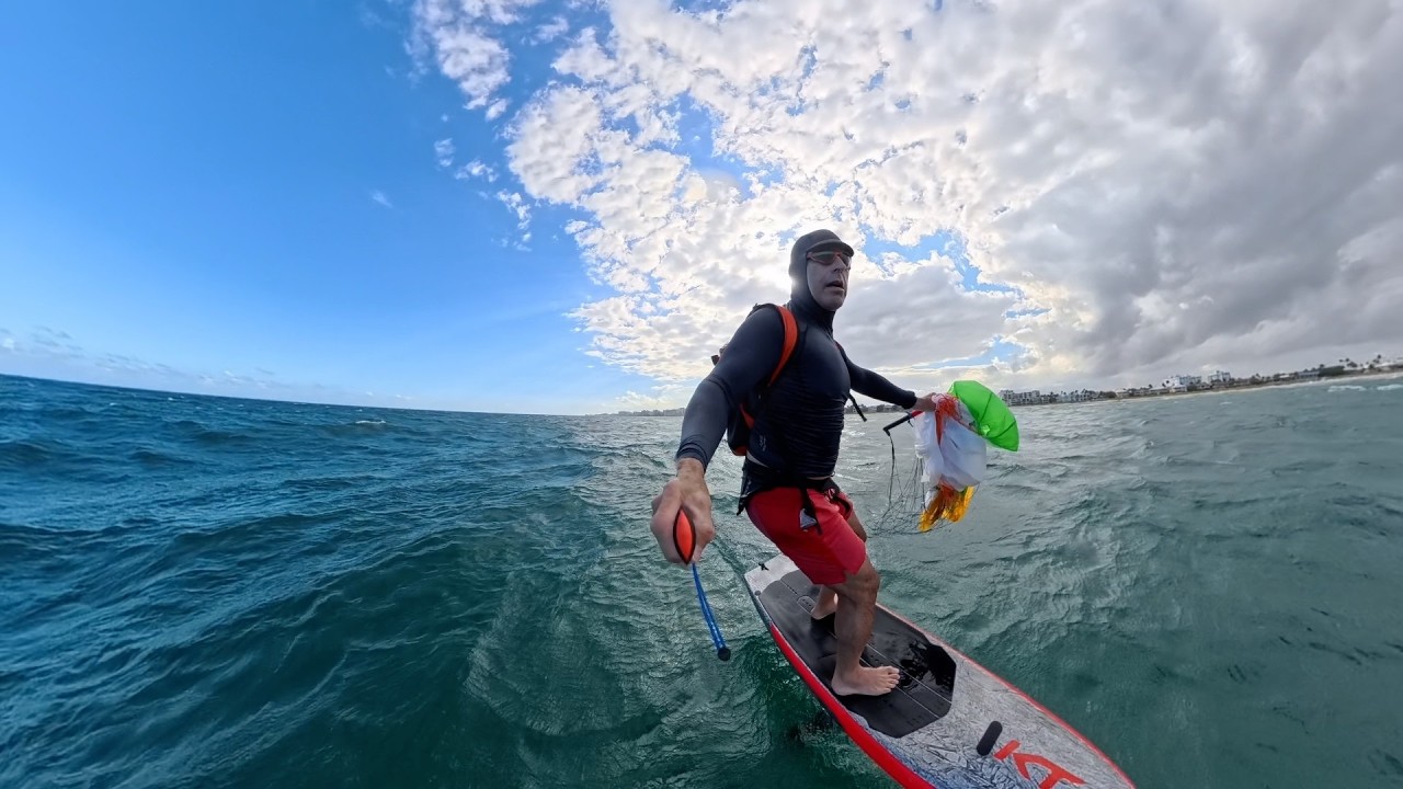 Parawinging in some varying swell direction in Delray Beach, Florida