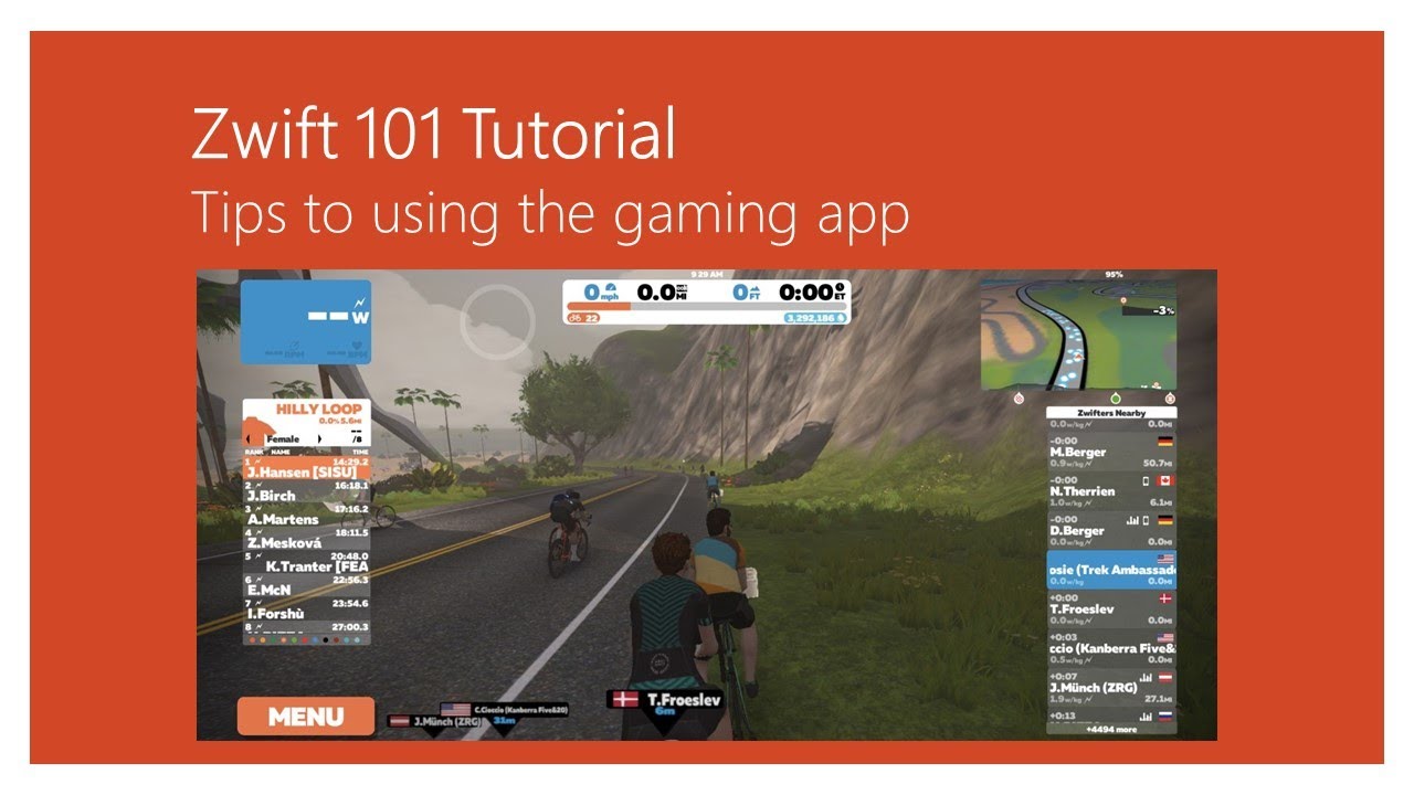 Zwift 101 - Tips for using the Zwift Gaming App