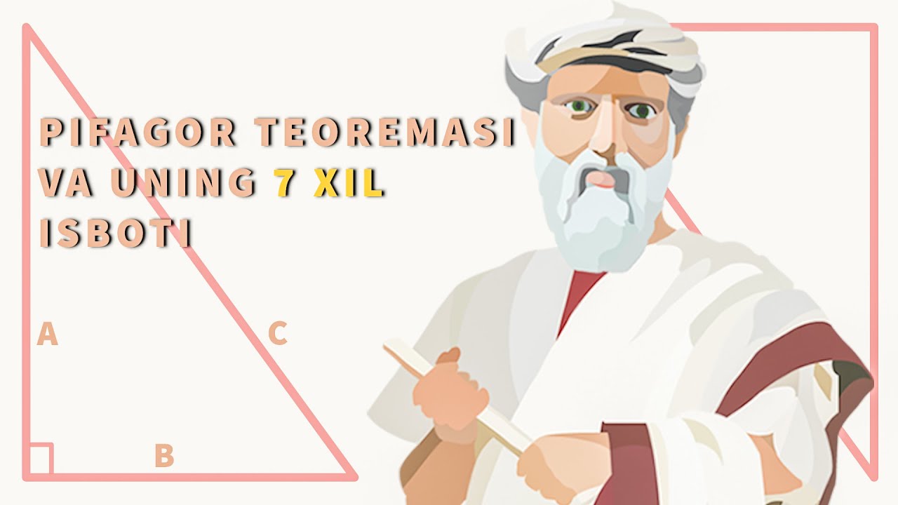 18. Pifagor teoremasi va uning 7 xil isboti. Geometriya 9 sinf