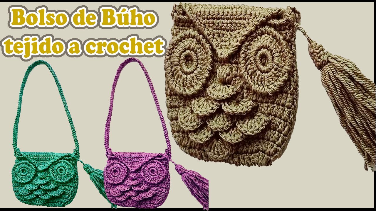 Como Teji  BOLSO a CROCHET de Búho  patron a crochet con Mari Rolon🦉