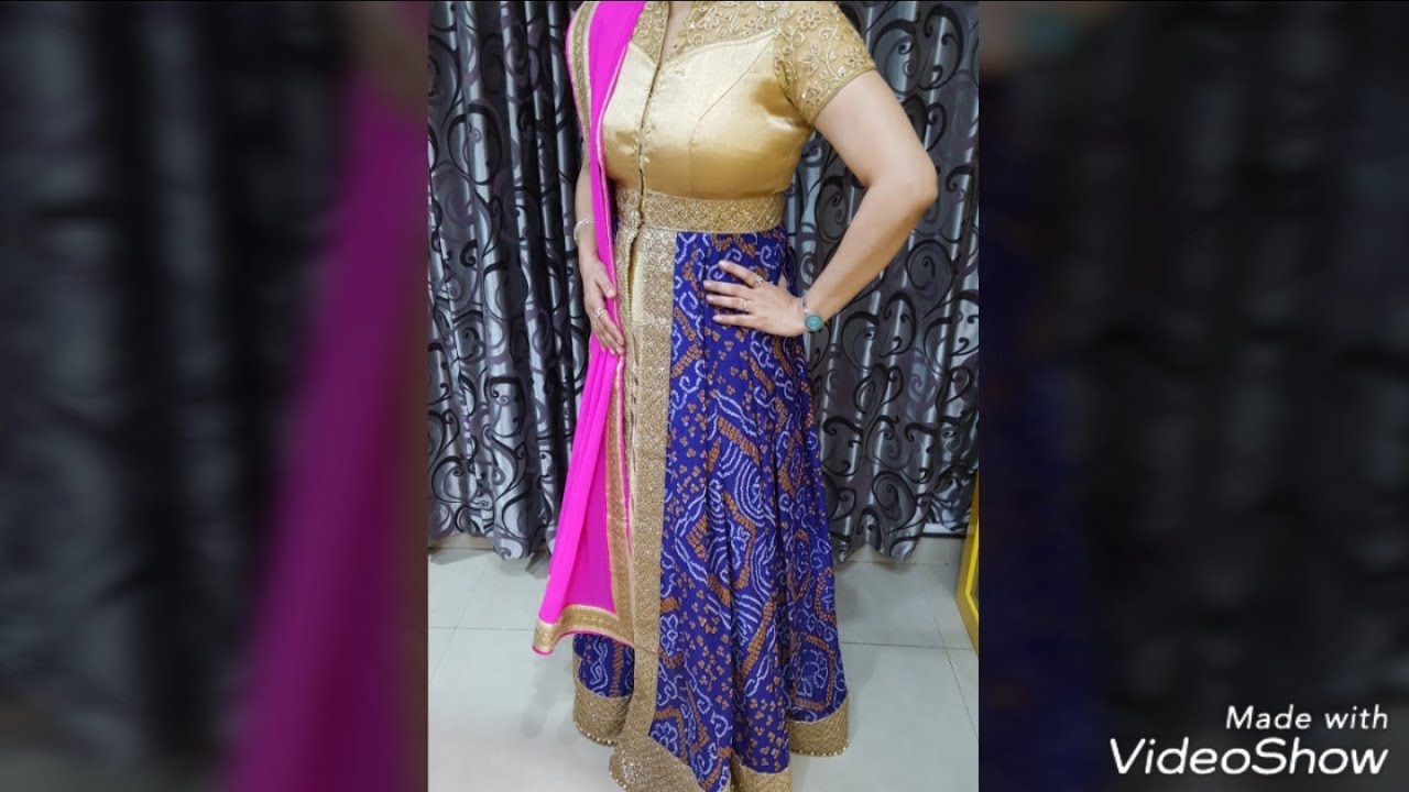 100. Lehanga dress from old saree