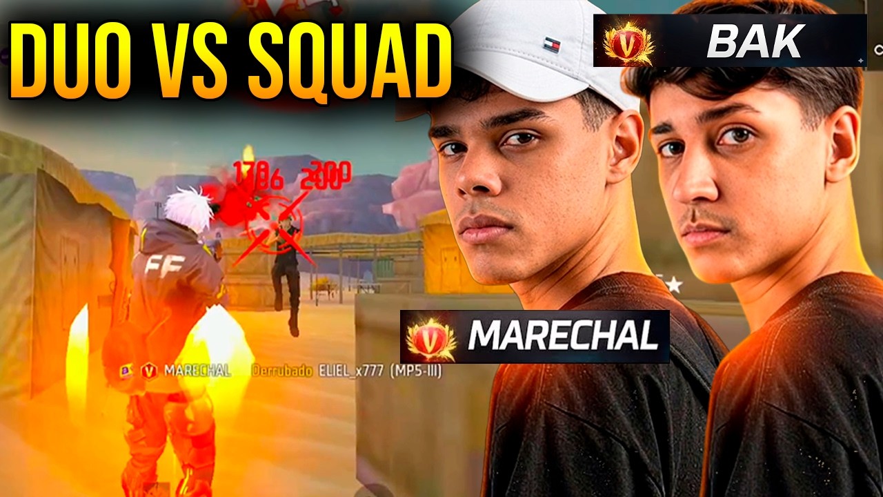 DUO VS SQUAD - MARECHAL E BAK FORAM PRO RUSHADÃO E NÃO DEIXARAM KILLS PRA NINGUÉM SENSIXT! FREE FIRE