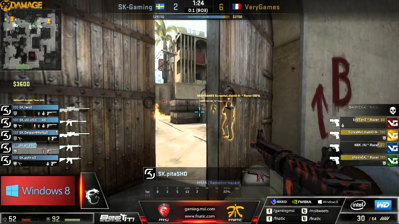VeryGames vs SK Gaming | Halbfinale, MSI Beat It! 2013 Finals | de_dust2 Map 2