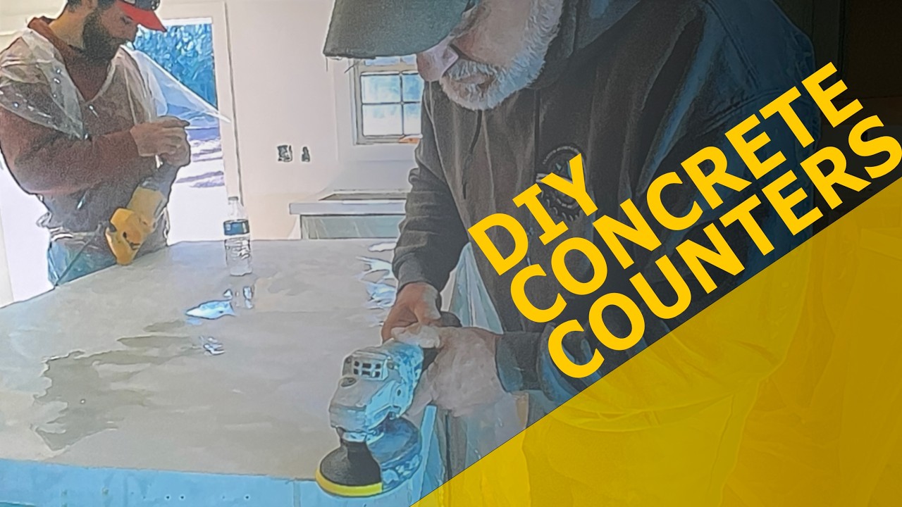 Diamond in the Rough Part 9 Home Renovation/DIY Concrete Countertops and Tile Backsplash