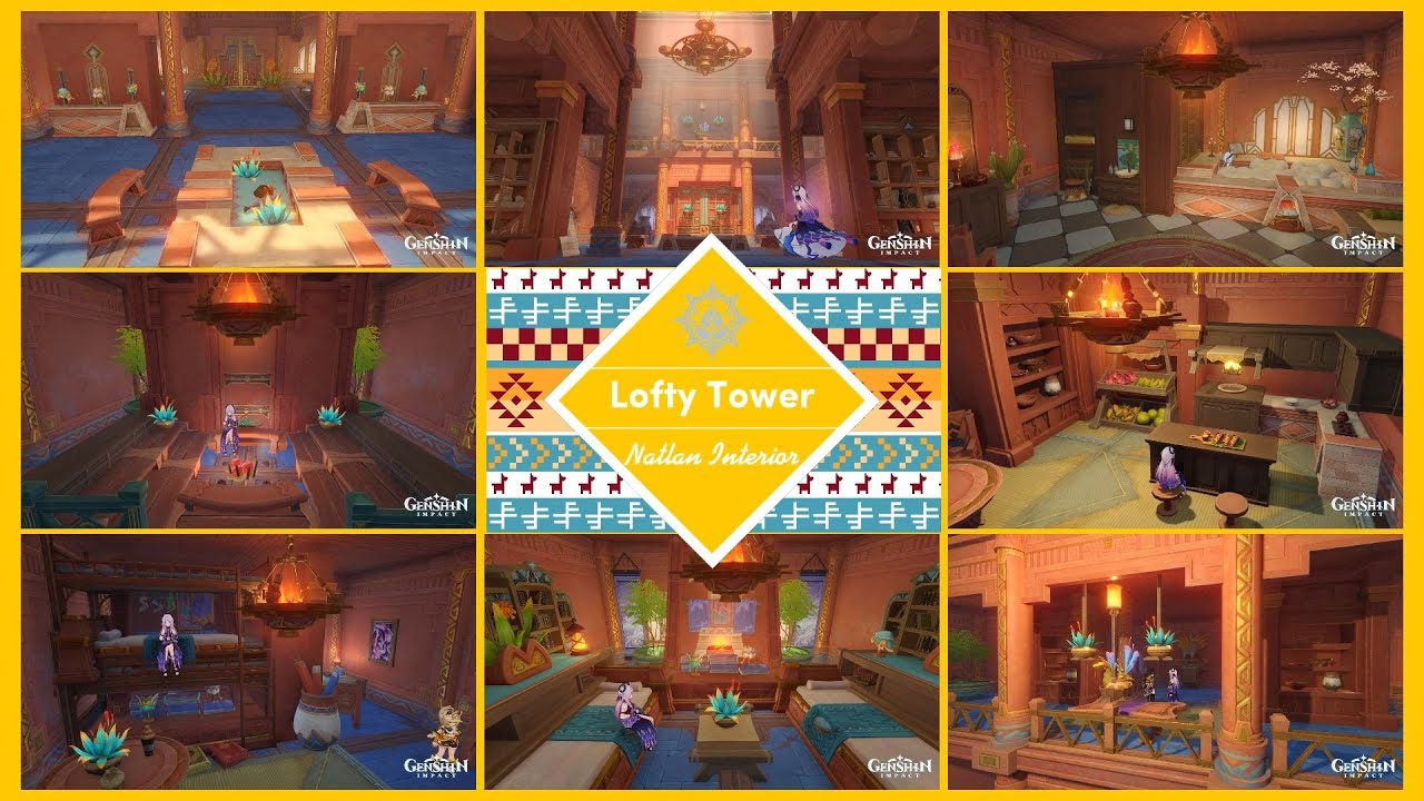 Lofty Tower: A Natlan Mansion Interior Serenitea Pot Genshin Impact