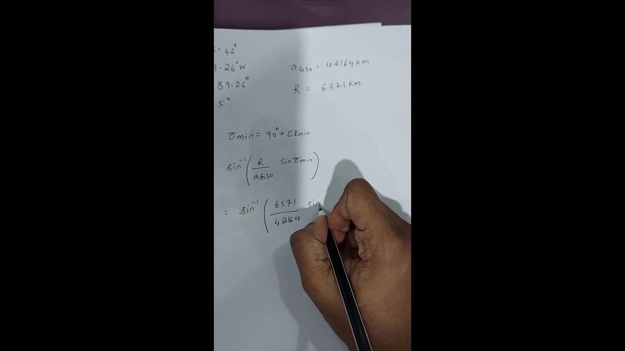 Limits of Visibility of a Satellite and problem