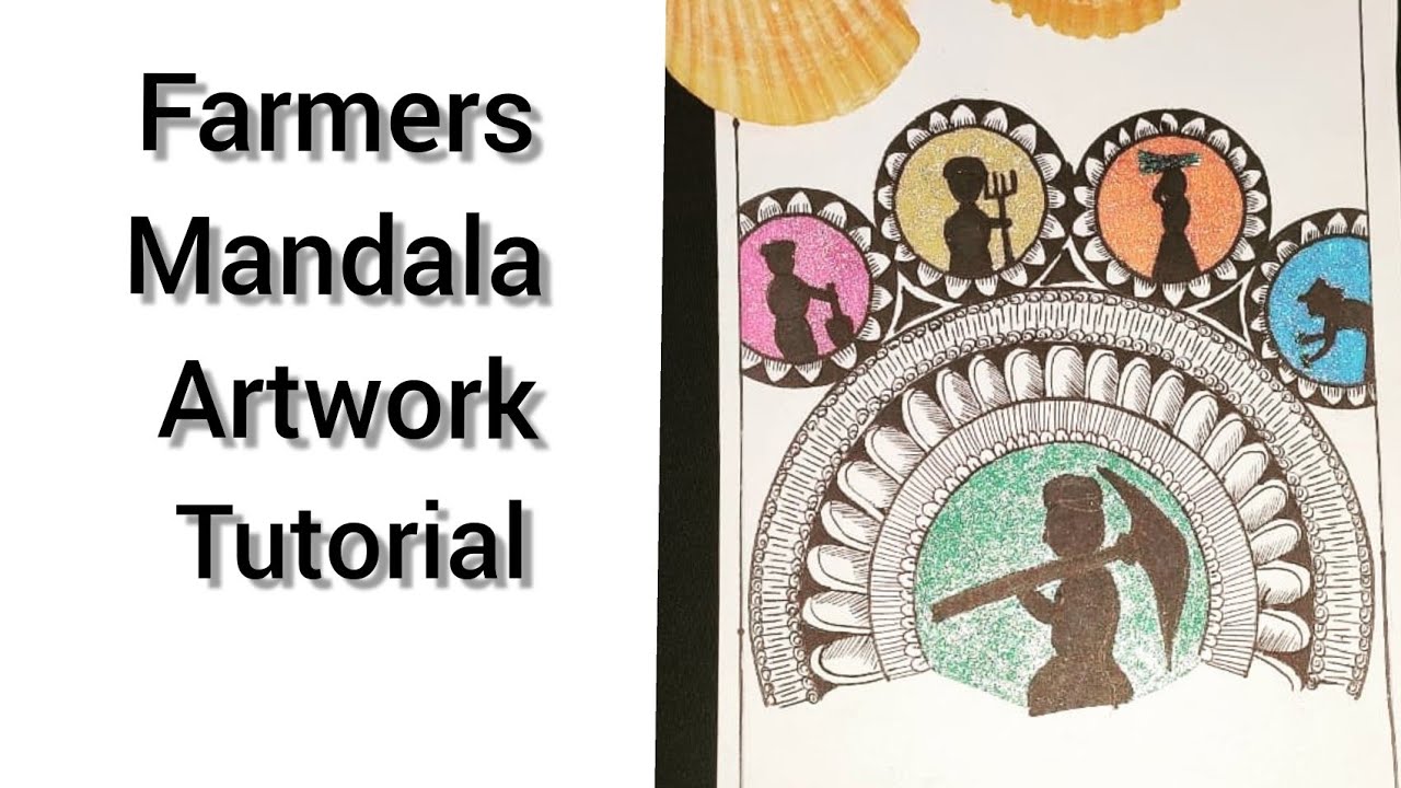 How to make mandala art | Farmers protest art | step by step | easy and quick | Mandala art