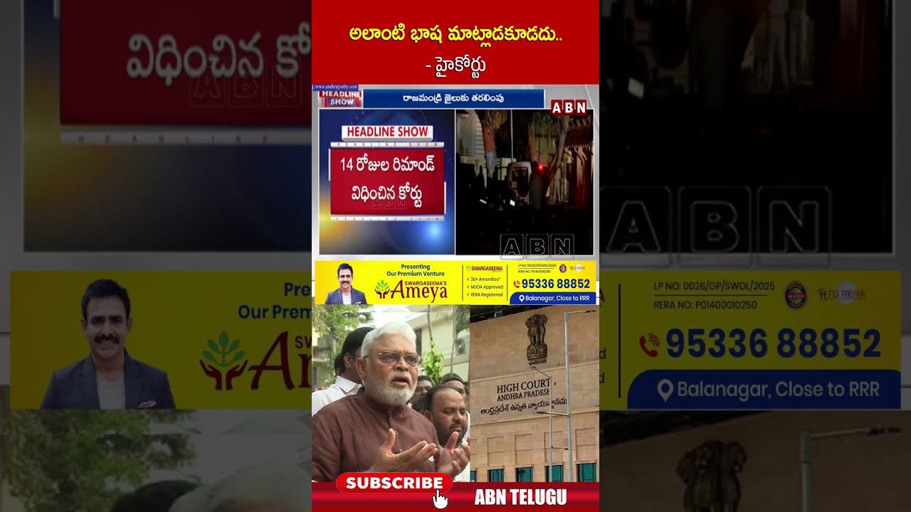అలాంటి భాష మాట్లాడకూడదు.. -హైకోర్టు #ambatirambabu #ytshorts #ycp #abnnews