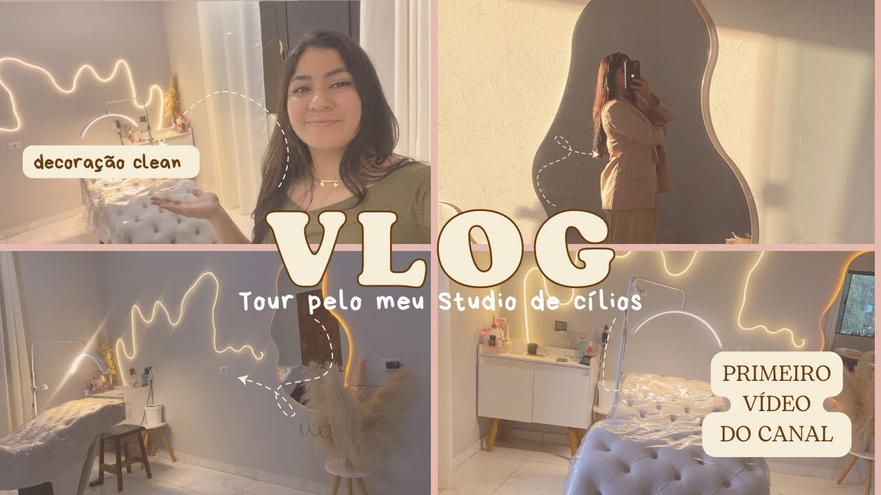 TOUR PELO MEU STUDIO DE CÍLIOS ✨🍒| Primeiro vídeo do canal