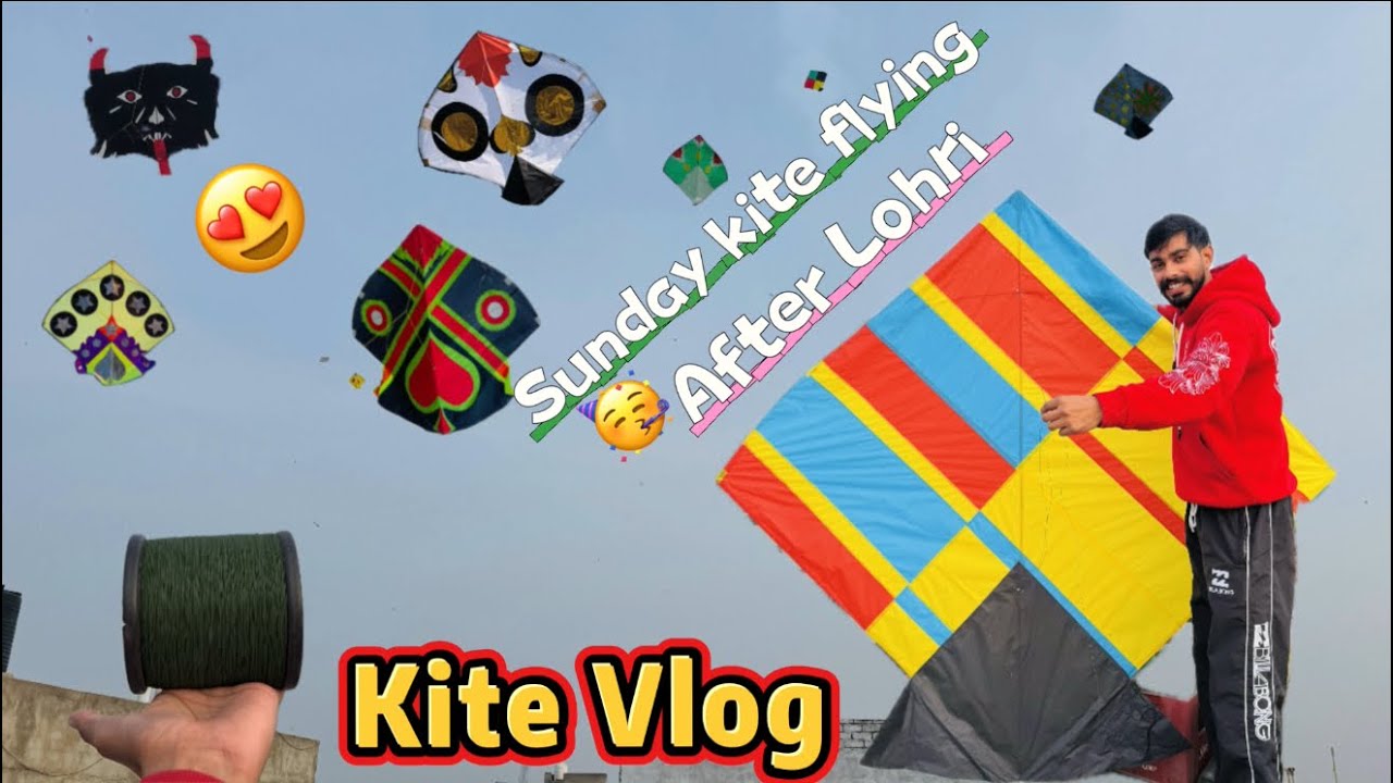 Sunday Kite Flying After Lohri ! Kite Vlog ! Kite Flying ! Sunday kite vlog ! Batala promotion