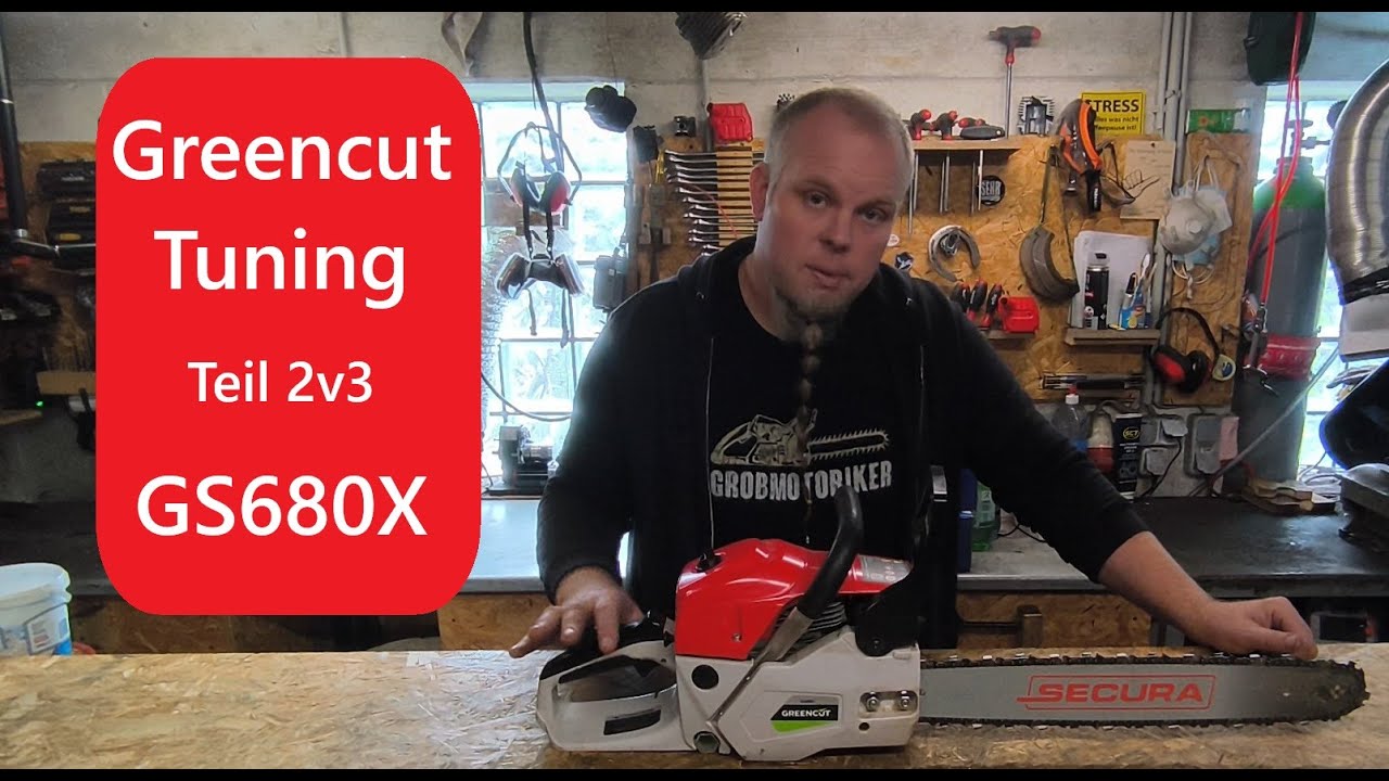 Greencut Tuning Teil 2v3 - GS680X mit neuem Zylinder, Porting, Mufflermod & modifiziertem Vergaser