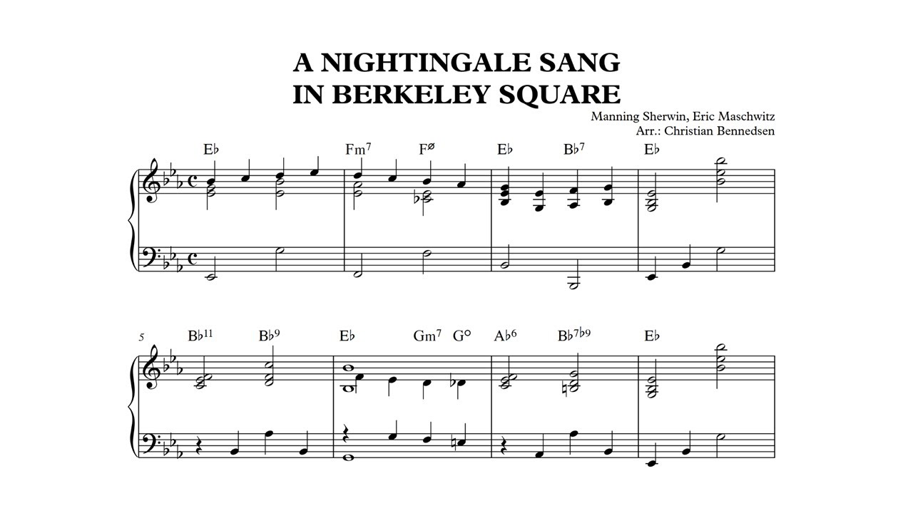A Nigthingale Sang In Berkeley Square -  Piano