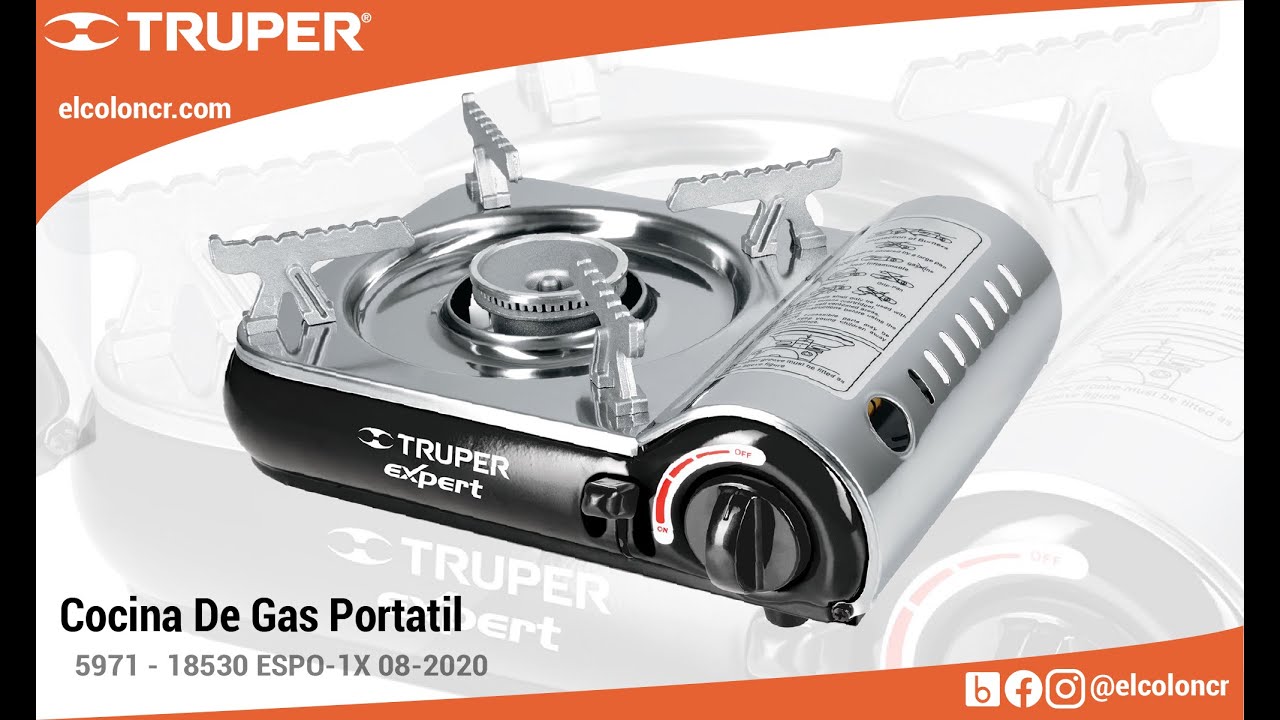 Cocina De Gas Portatil Truper - Ferretería El Colón #ferreterias 7506240674801 18530 ESPO-1X 08-2020