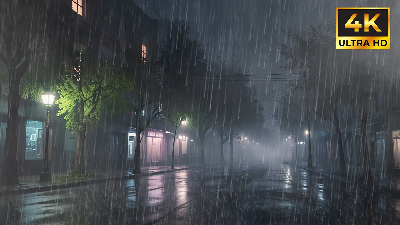 Steady Night Rain Sounds for Deep Sleep, Insomnia Relief and Peaceful Night Relaxation